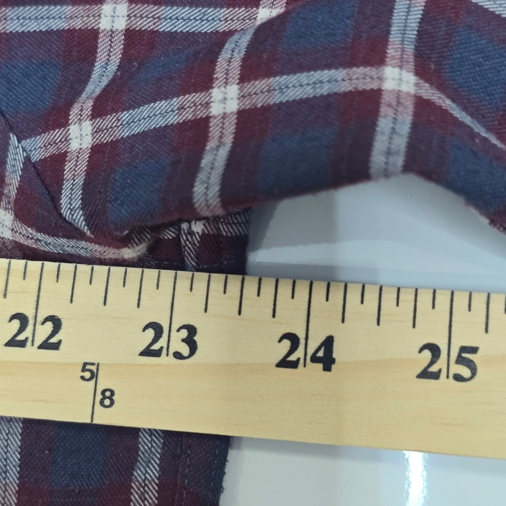 UNTUCKit Taurino Shirt Mens XL Burgundy Grey Plaid Slim Fit Long Sleeve - Picture 14 of 15